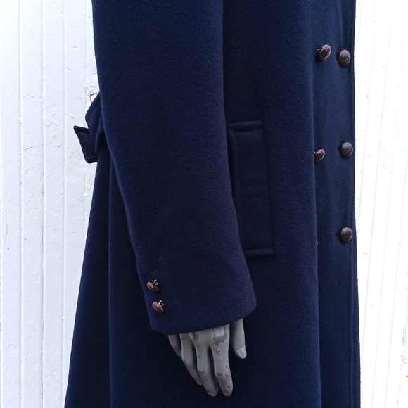 FORECASTER OF BOSTON ⁰ VINTAGE PURE WOOL DOUBLE BREASTED FULL LENGTH COAT - Picture 6 of 17